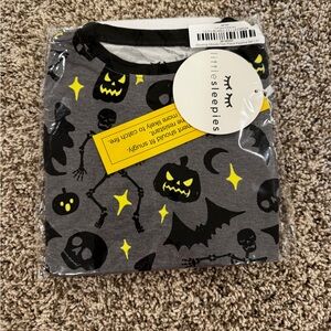 Little Sleepies Glowing Ghouls Gray Pajama Set